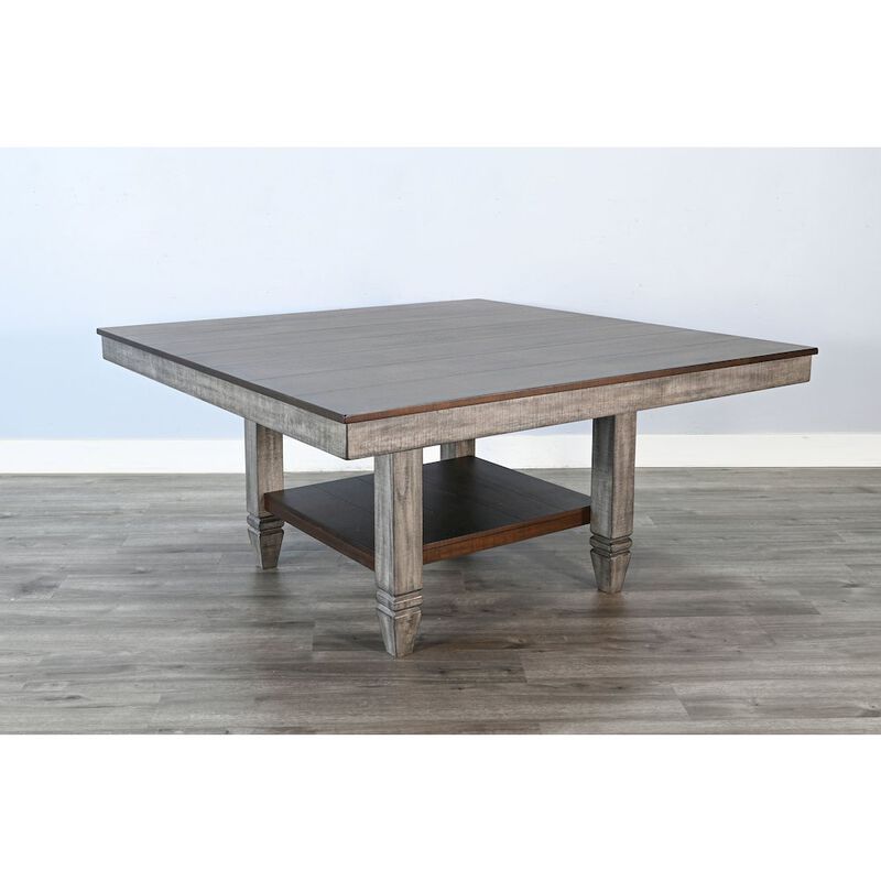 Sunny Designs Wendy Square Dining Table with Storage Shelf image number 3
