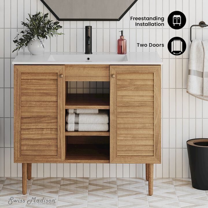 Bron 36" Freestanding Bathroom Vanity with Sink Top