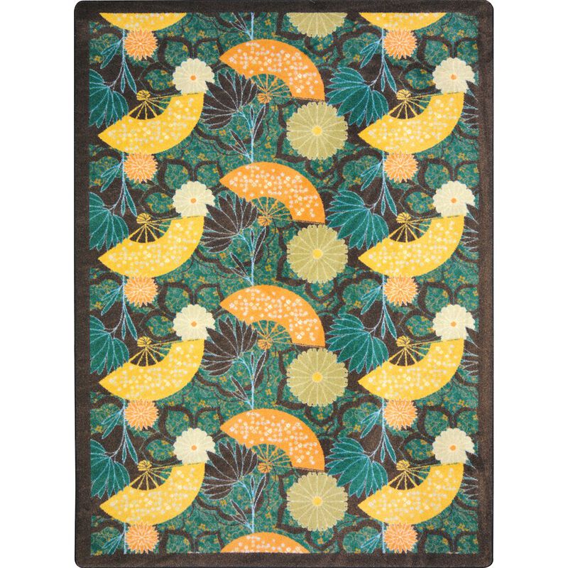 Joy Carpets Kaleidoscope Pacific Rim 10'9 x 13'2 Area Rug in Color Rust