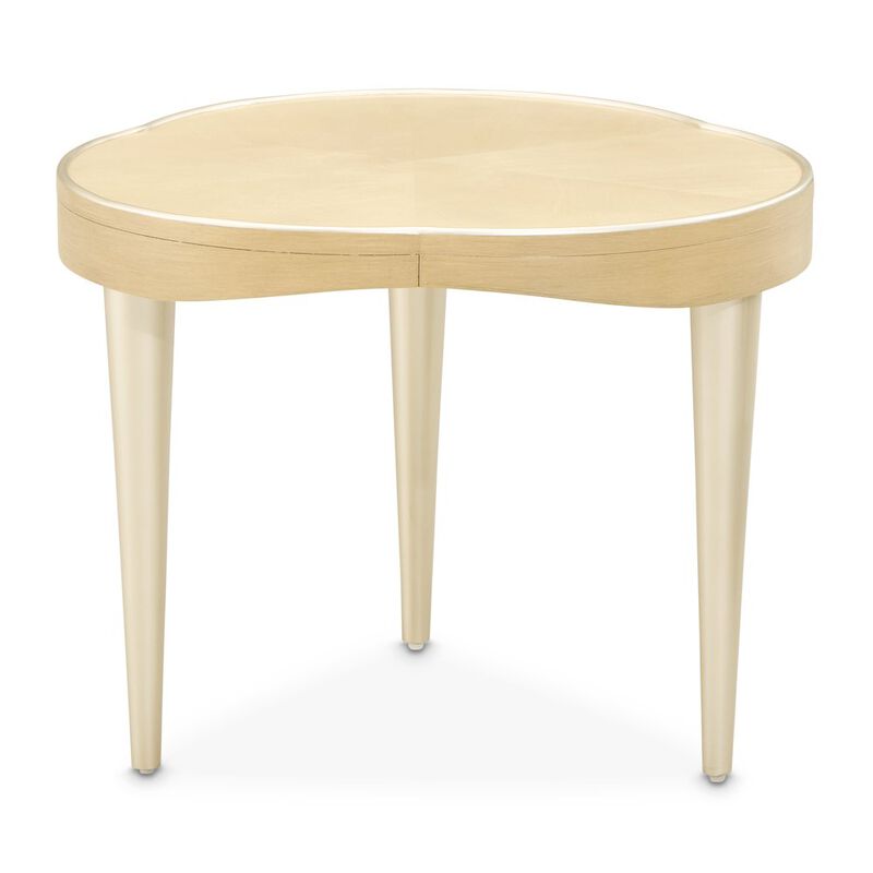 Michael Amini Camellia Field End Table - Caramel image number 1