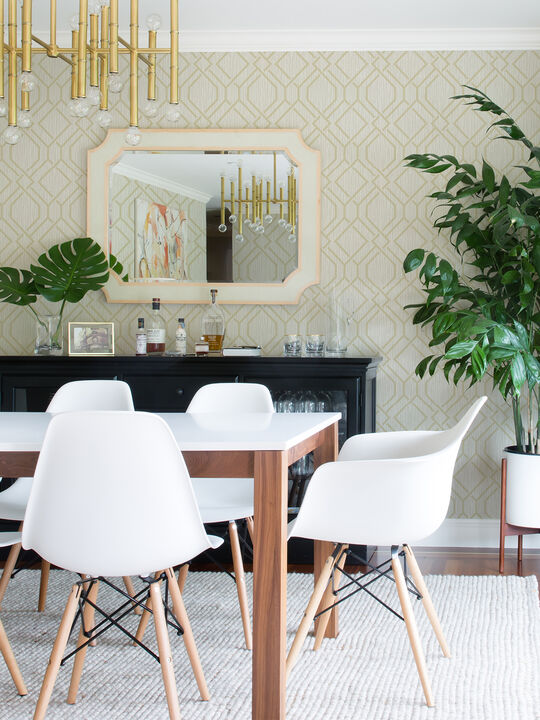 Frege Gold Trellis Wallpaper