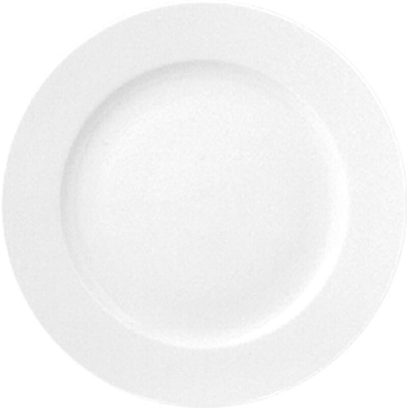 Porcelain Delta dia.7.75" Round White Porcelain Plate (Set of 4)