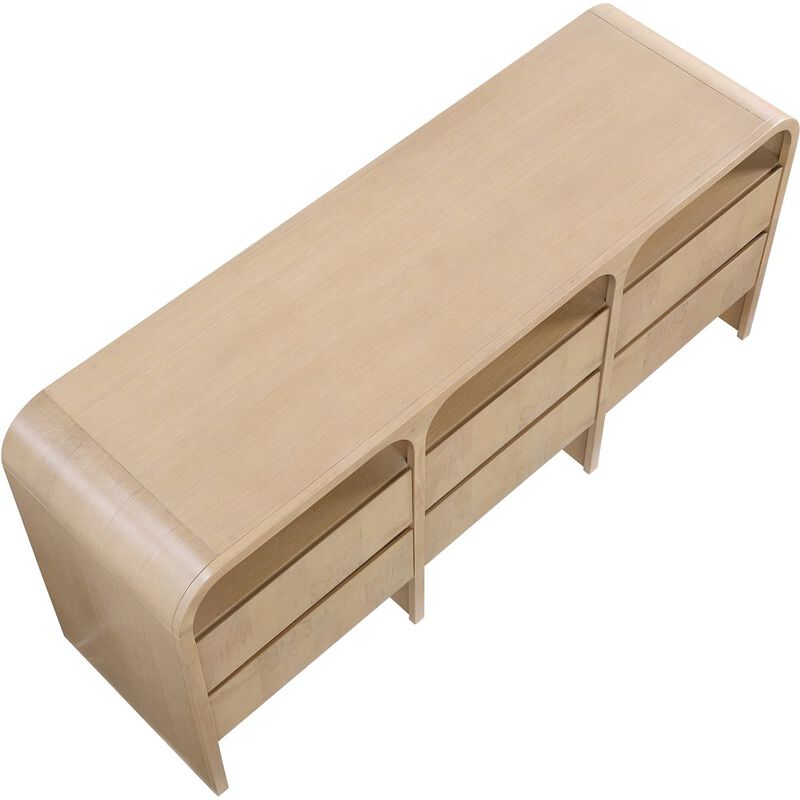 Meridian Furniture Giada Natural Solid Wood And Veneer Dresser