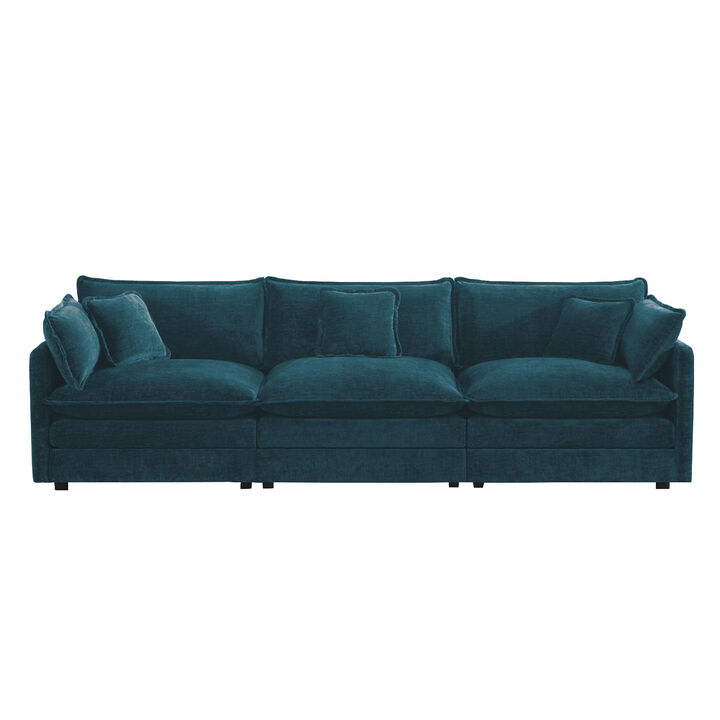 Ninad Mid‑Century Modern 3‑Seater Modular Sofa
