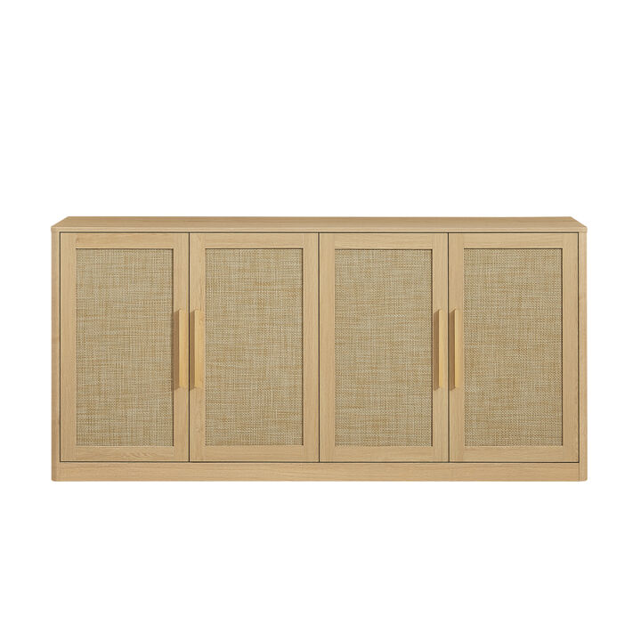 Nalhob 67" Rattan Sideboard