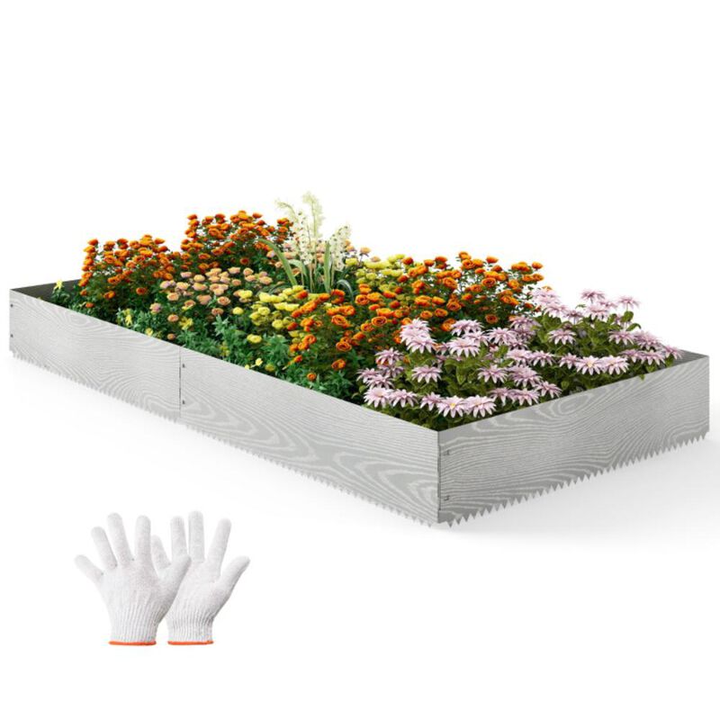 Hivvago 6-Pack 20 FT Galvanized Metal Landscape Edging for Lawn