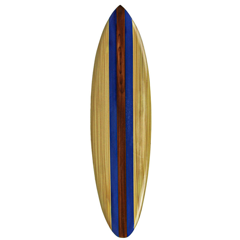 32 Inch Wooden Surfboard Decorative Wall Hanging Beach Decor - Blue image number 0