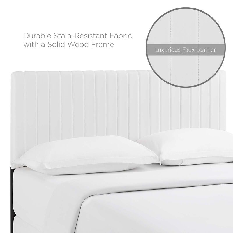 Modway - Keira Full / Queen Faux Leather Headboard White image number 4