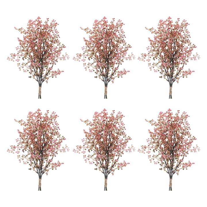 Set of 6 Mini Berry Spray Bundles for Wreaths, Bouquets, or Tabletop Decor