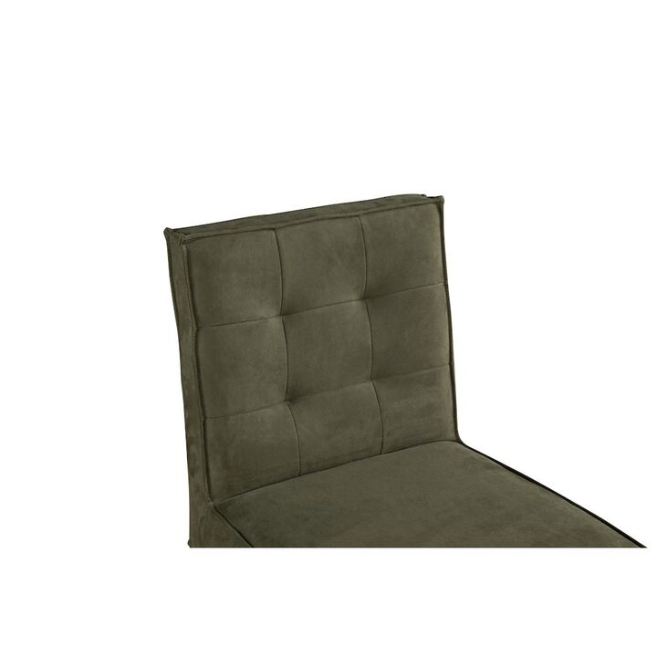 World Interiors Aven Counter Chair in Green Eco-Suede with Dark Legs