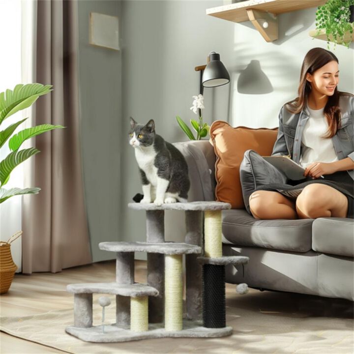 Multi-Level Cat Tree Tower with Scratching Posts, Hammock & Cozy Perches for Indoor Cats