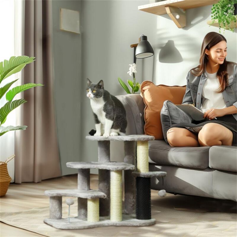 Multi-Level Cat Tree Tower with Scratching Posts, Hammock & Cozy Perches for Indoor Cats image number 1