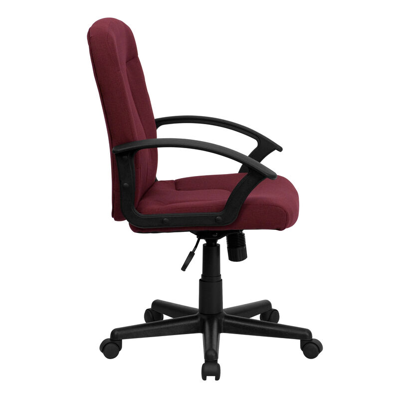 Garver Mid-Back Fabric Executive Swivel Office Chair with Nylon Arms image number 6