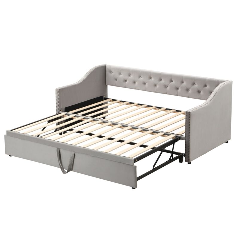 Musvi Pop Up Trundle Upholstered Daybed image number 5