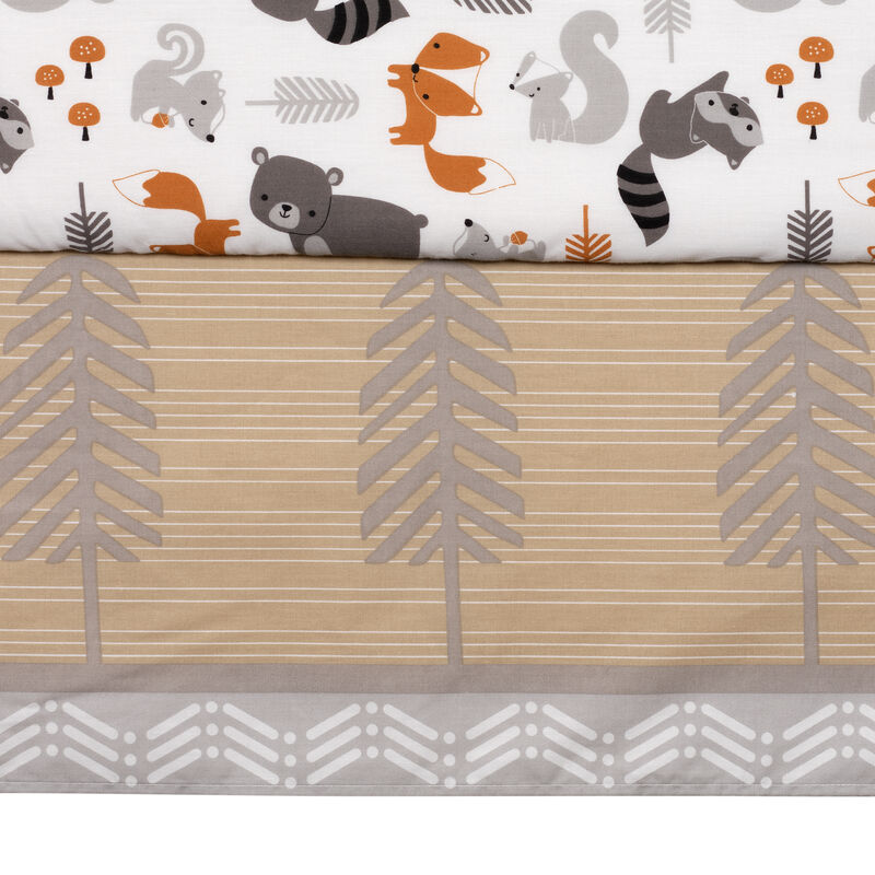 Bedtime Originals Acorn 3-Piece Crib Bedding Set - Gray, Animals, Woodland