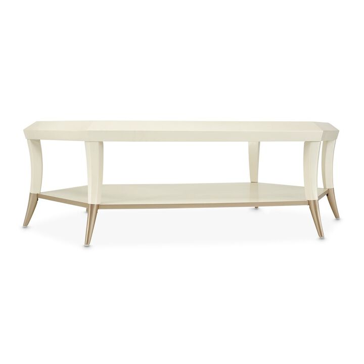 Michael Amini La Rachelle Hexagon Cocktail Table - Champagne