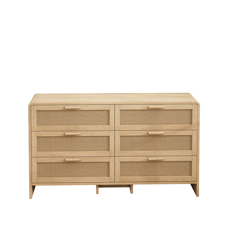 TATEUS 51.18'' Arc Shaped Corner Rattan Cabinet image number 0
