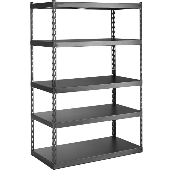 Heavy Duty Metal Shelving Unit with 5 Wide Shelves – Robust Storage Rack