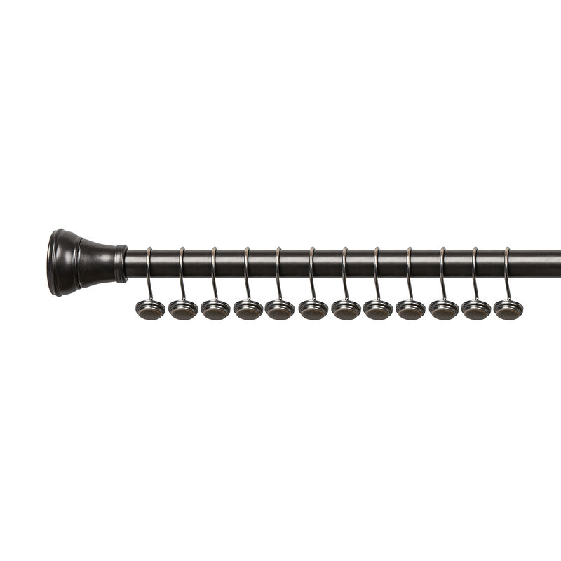 Utopia Alley Rust-Resistant Metal Shower Curtain Hooks, Decorative Round Base Design - Set of 12 image number 2
