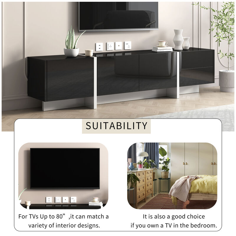 Merax Contemporary Rectangle Design TV Stand