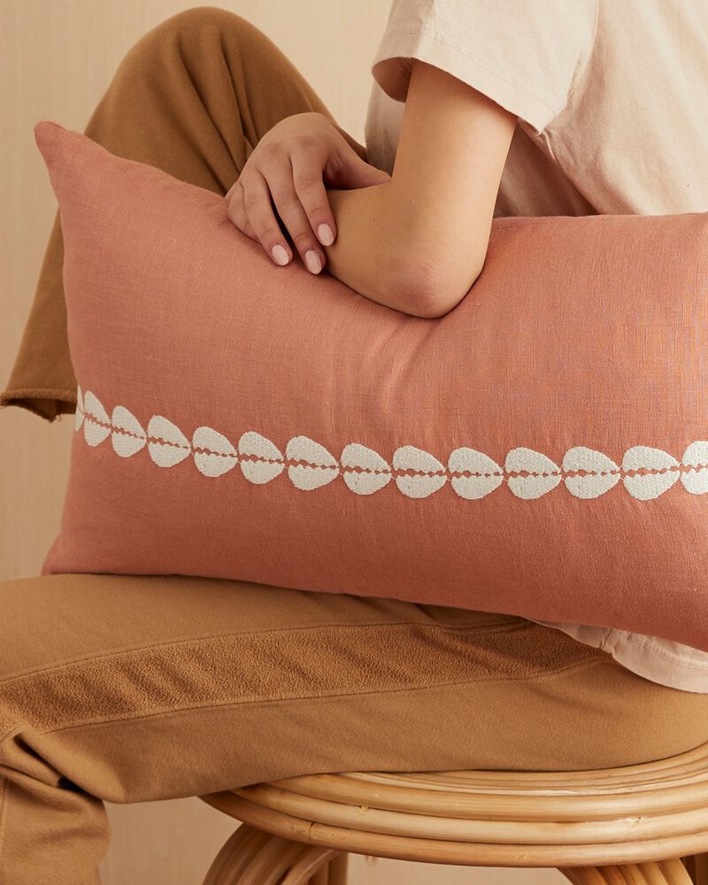 Cowrie Embroidered Pillow