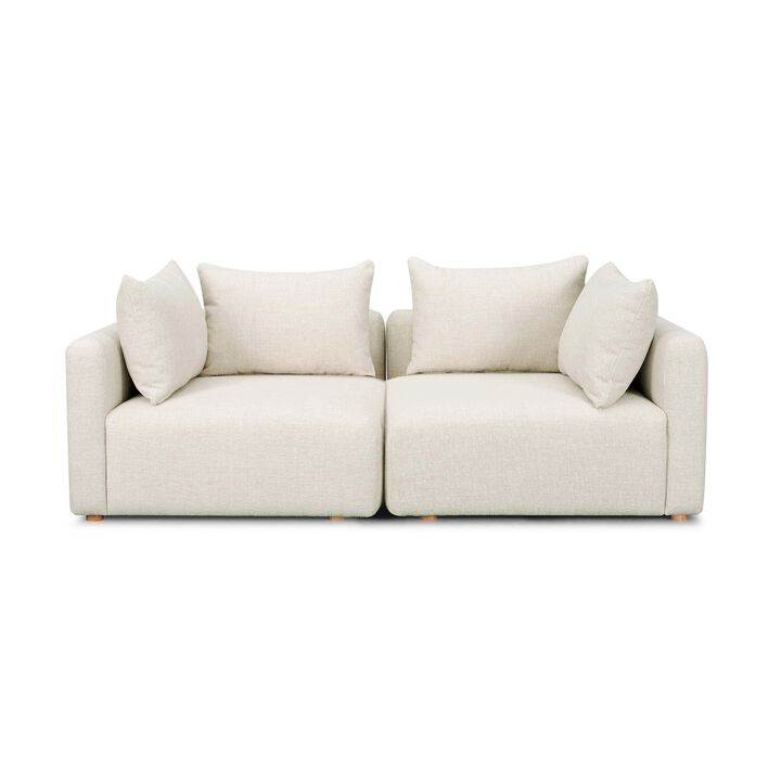 Hangover Textured Fabric Loveseat