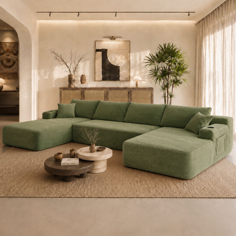Mernri 126" Cloud Sectional Sofa image number 2