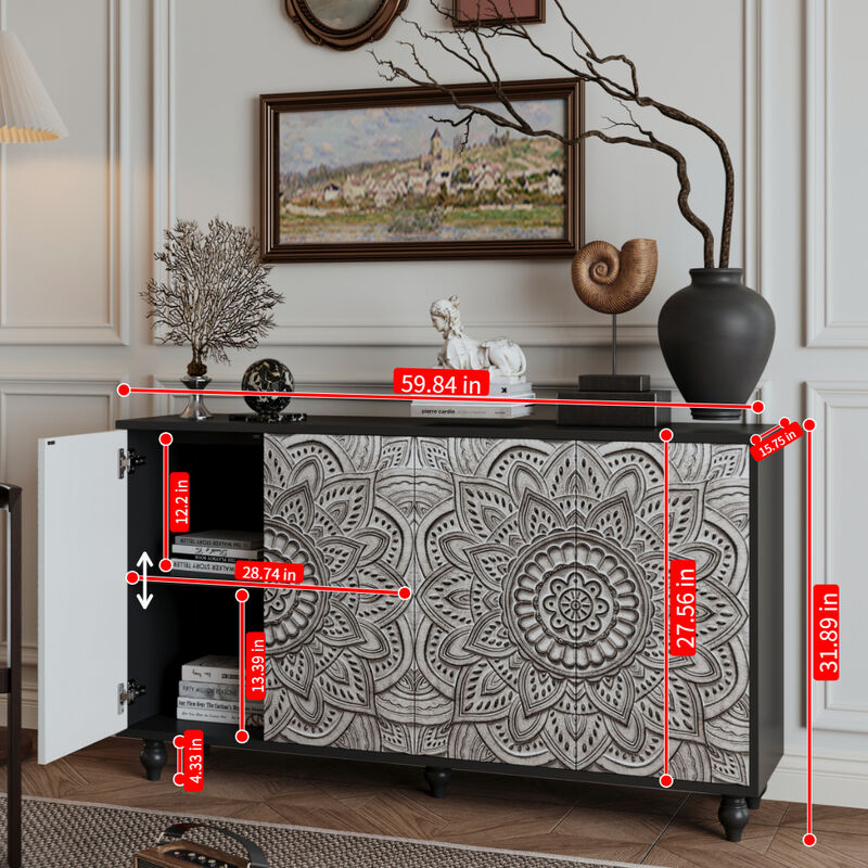 Judtik Embossed Sideboard image number 5