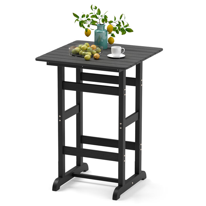 2-Pack Outdoor Adirondack Bar Chairs in Durable HDPE with Wide Armrests