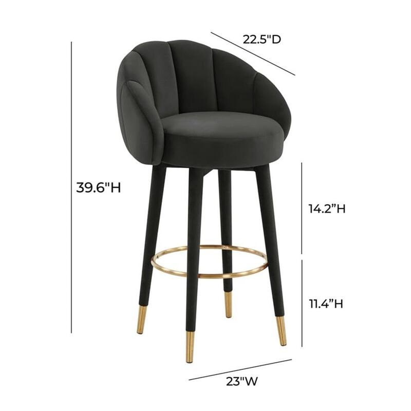 TOV Furniture Myla Black Swivel Bar Stool image number 7