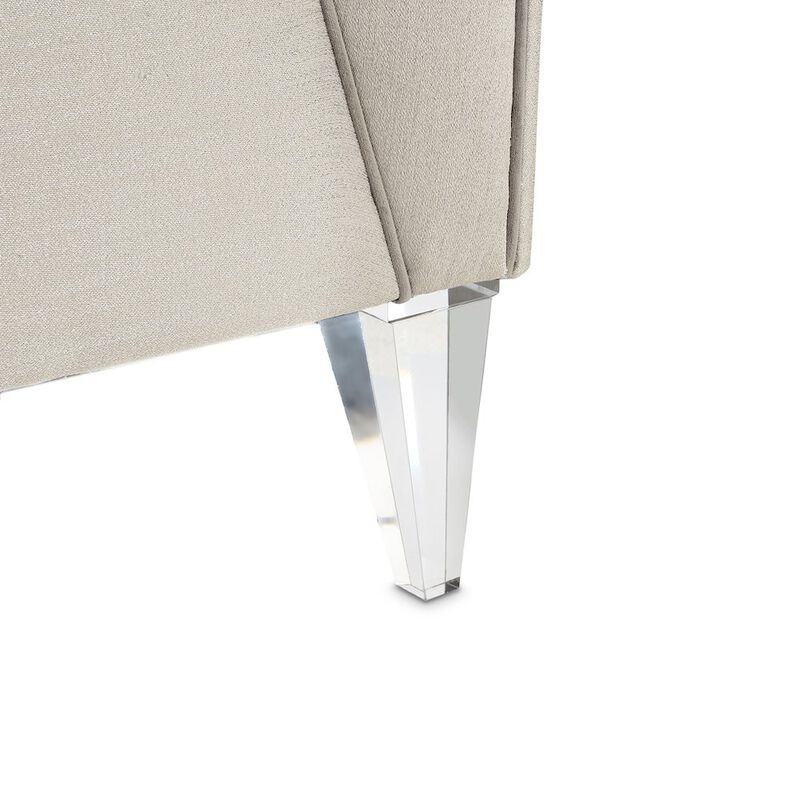 Michael Amini Linea Matching Chair - Metallic/SilverMist