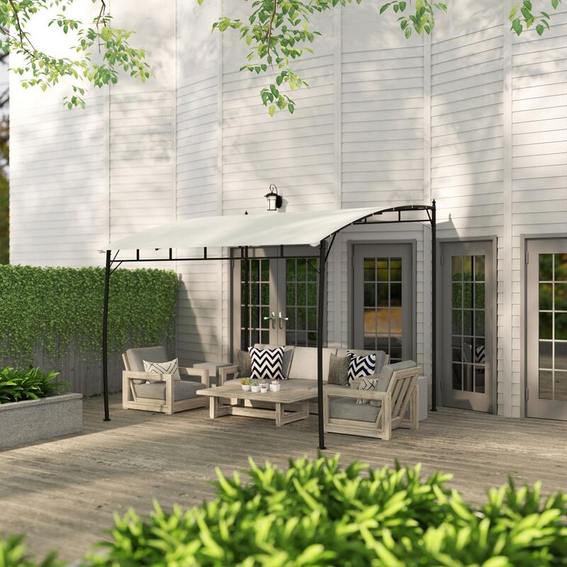 Hivvago 10x10 Patio Pergola Gazebo with Metal Frame image number 7