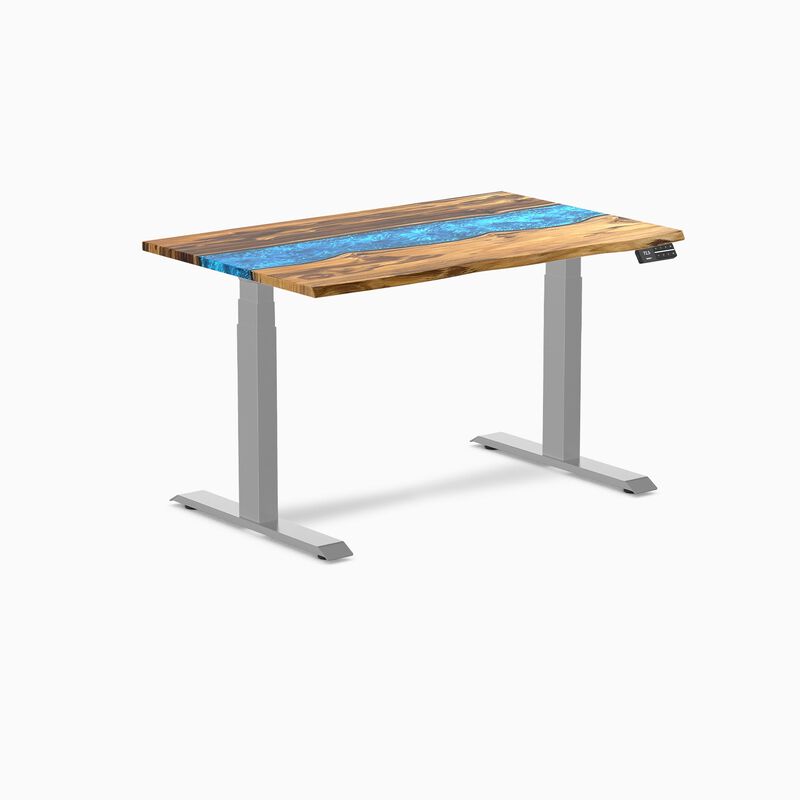 Desky Dual Resin Hardwood Sit Stand Desk image number 0