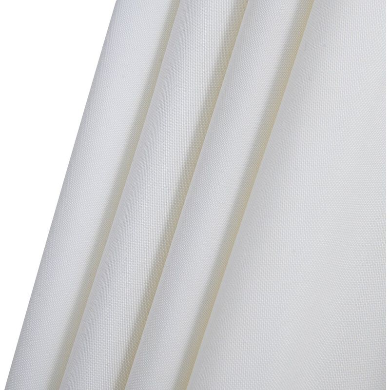 Meridian Furniture Fiji White Fabric / Teak Aluminum Patio Umbrella with Base Sets