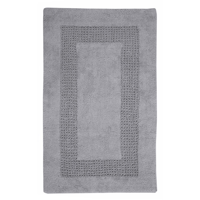 Extremely Absorbent Cotton Bath Rug 24" x 40" Silver by Perthshire Platinum Collection