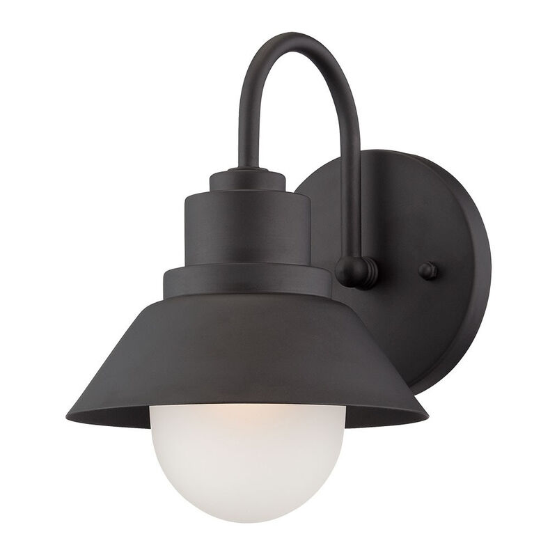 Hivvago Matte Black Lamp Shade Wall Light