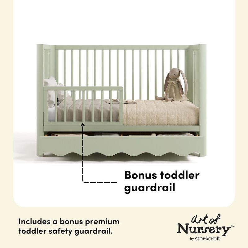 Casablanca Deluxe 5-in-1 Convertible Crib with Drawer - Sage image number 7