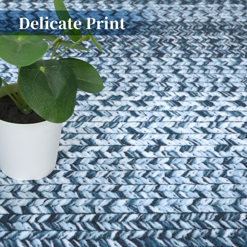 Farmhouse Runner Rugs Braided Print Hallway Rug with Non Slip Rubber Backing Washable Stain image number 3