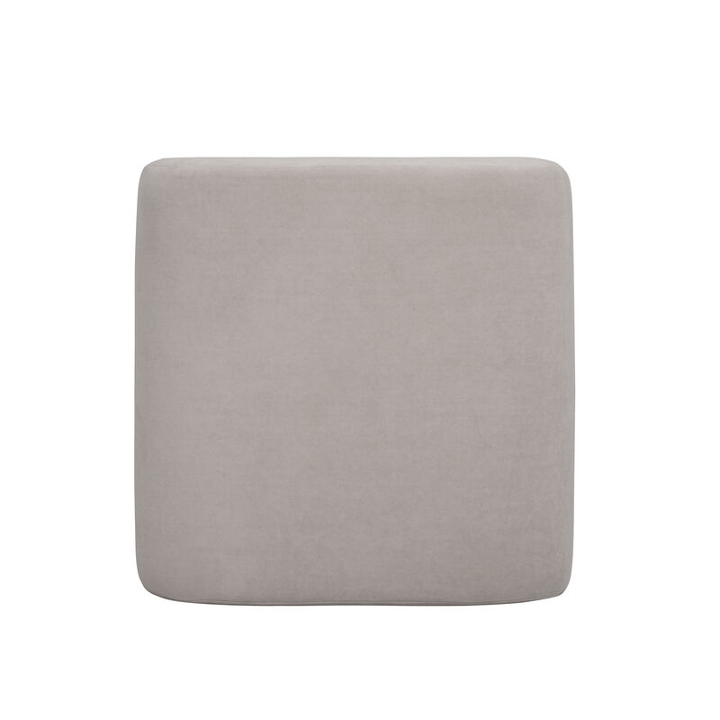 Desi Black and White Woven Fabric Ottoman image number 5
