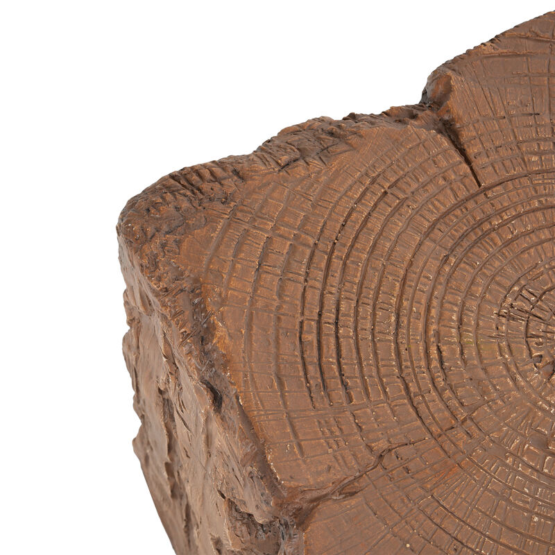 Christopher Knight Home Chasey Rustic Outdoor Stump Shape Lightweight Concrete Side Table image number 9