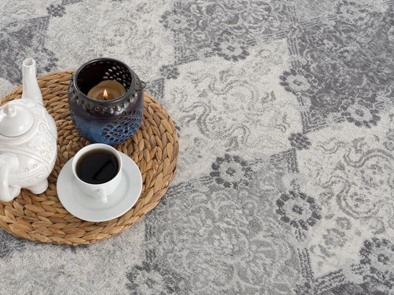 Havana Contemporary Moroccan Grey Beige Indoor Area Rug