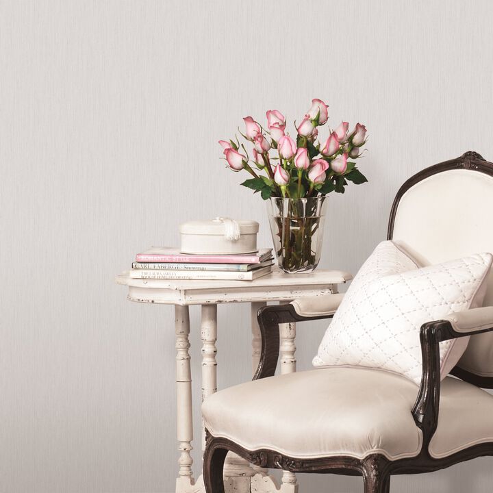 Palazzo 2 Vertical Textile Silver Grey Wallpaper G68687