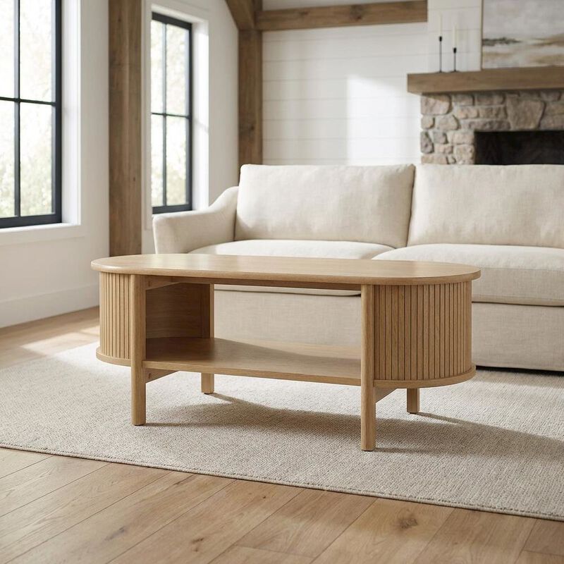 Modern Coffee Table with 35lb Weight and Stylish Base image number 3