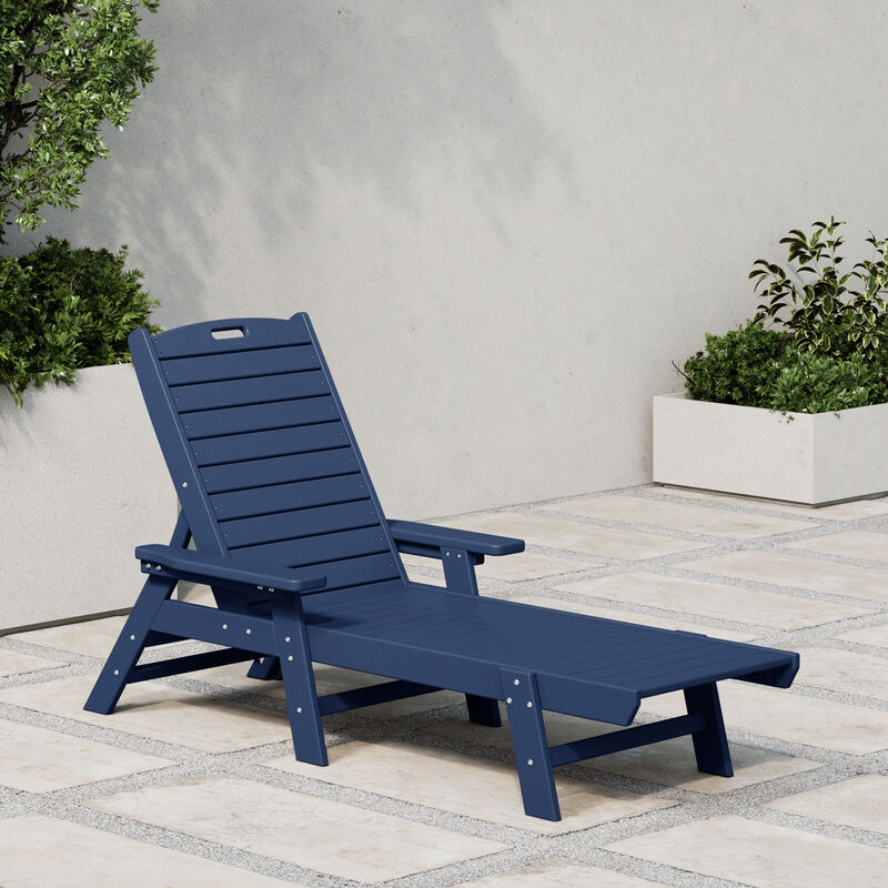 WestinTrends Poly Reclining Chaise Lounge image number 1