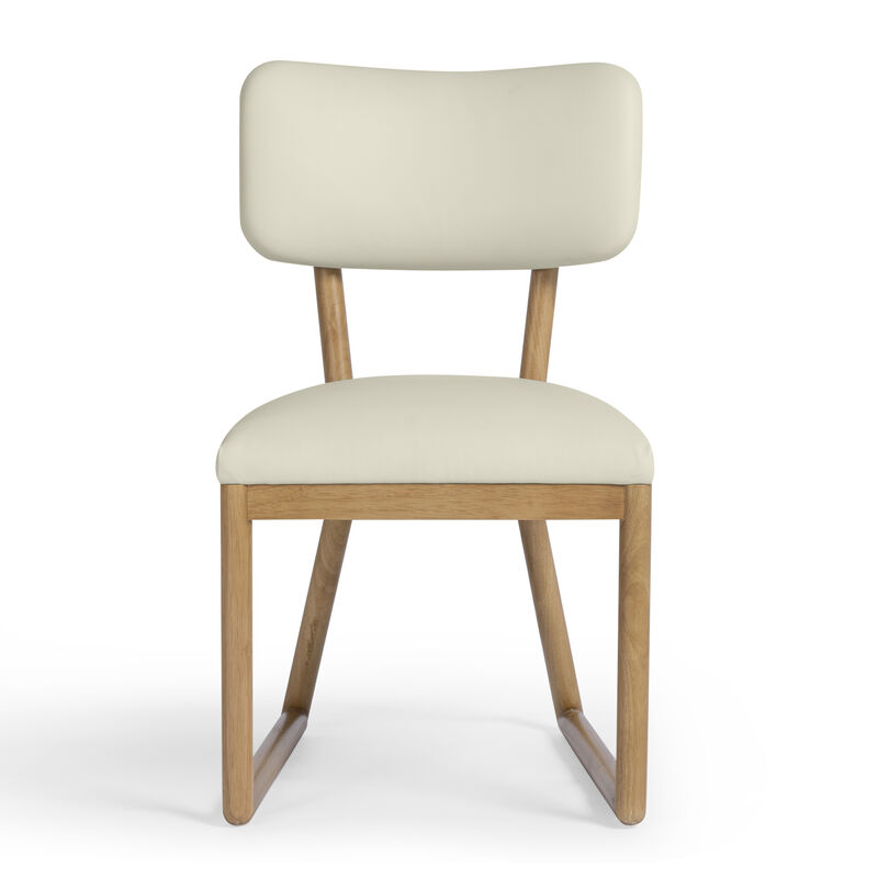 Bobbie Cream Vegan Leather Dining Chair image number 2