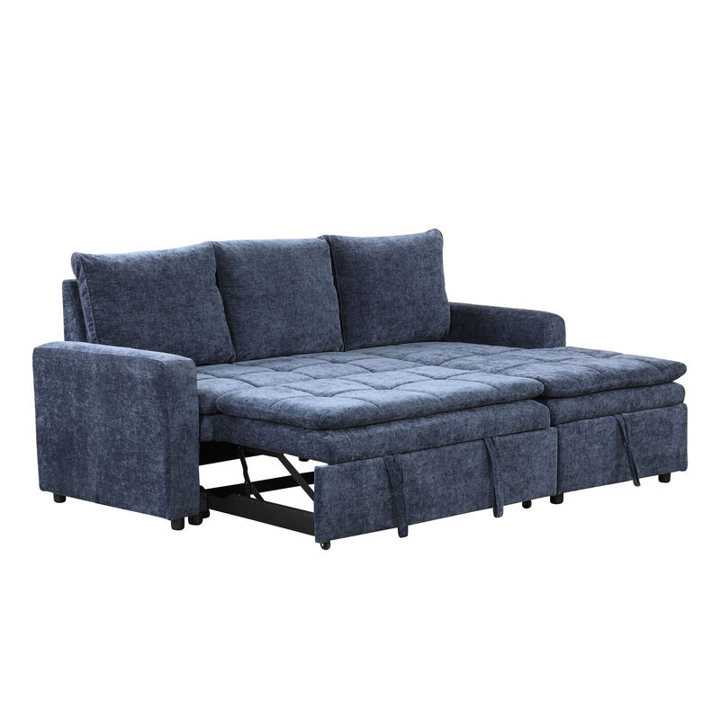 Merax Polyester Sectional Sofa Bed with Storage Space