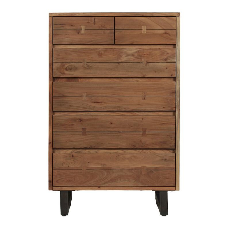 World Interiors Glenwood 34" Tall Chest in Smoked Acacia image number 0