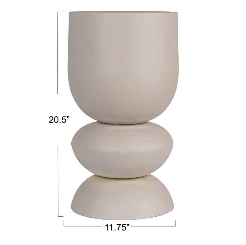 Rowena Interiors Metal Stacked Bulb Side Table, Beige image number 3