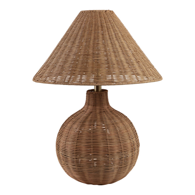 23x20" Woven Rattan Table Lamp image number 1