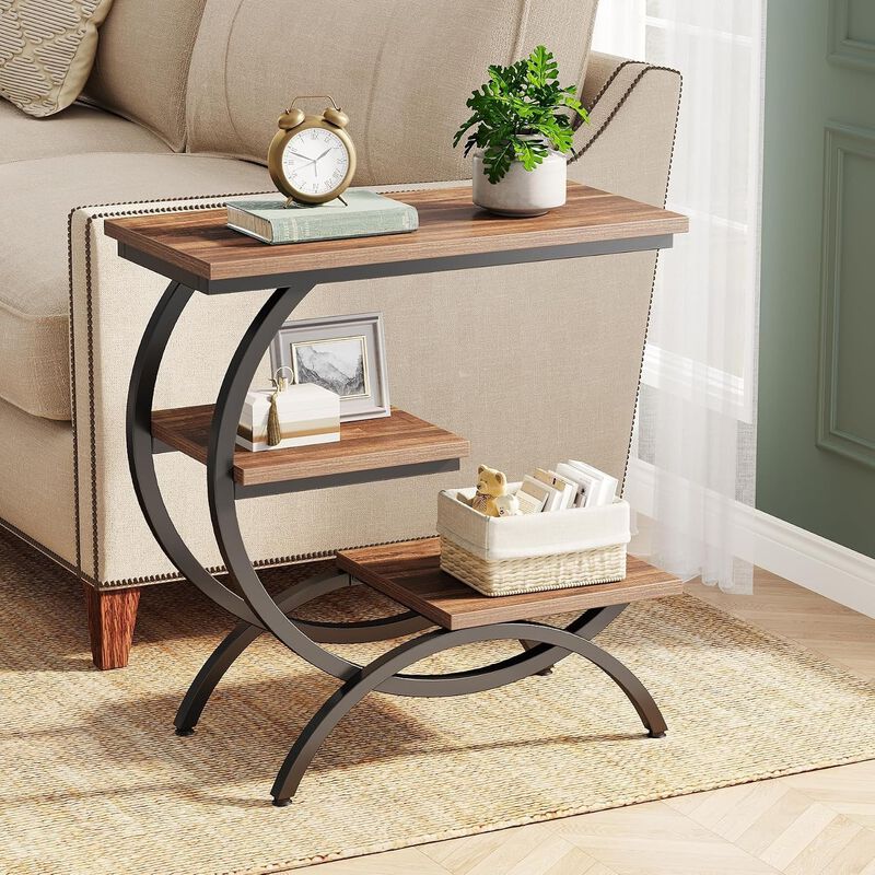 C-Shaped End Table - C Table Snack Laptop Table image number 2